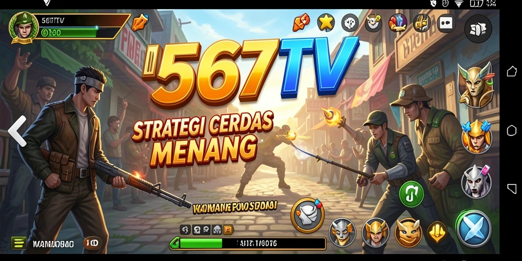 Screenshot gameplay yang menunjukkan pertempuran strategi yang mendebarkan.
