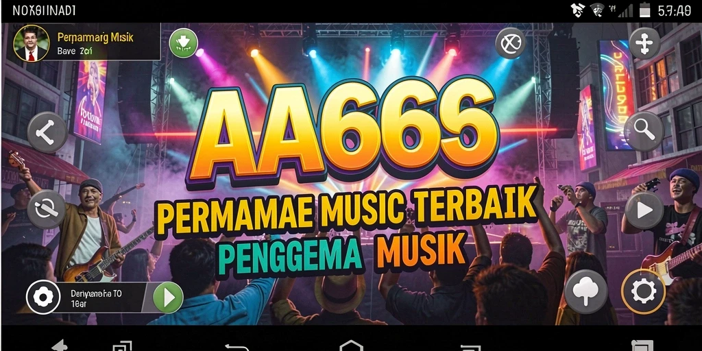 Gameplay interaktif AA666 dengan pilihan lagu yang melimpah.