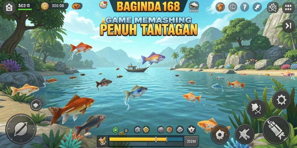 Tampilan gameplay menarik saat menangkap ikan di BAGINDA168.