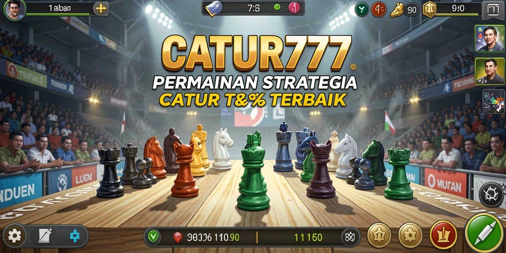 Tampilan gameplay catur yang menantang dan strategis.