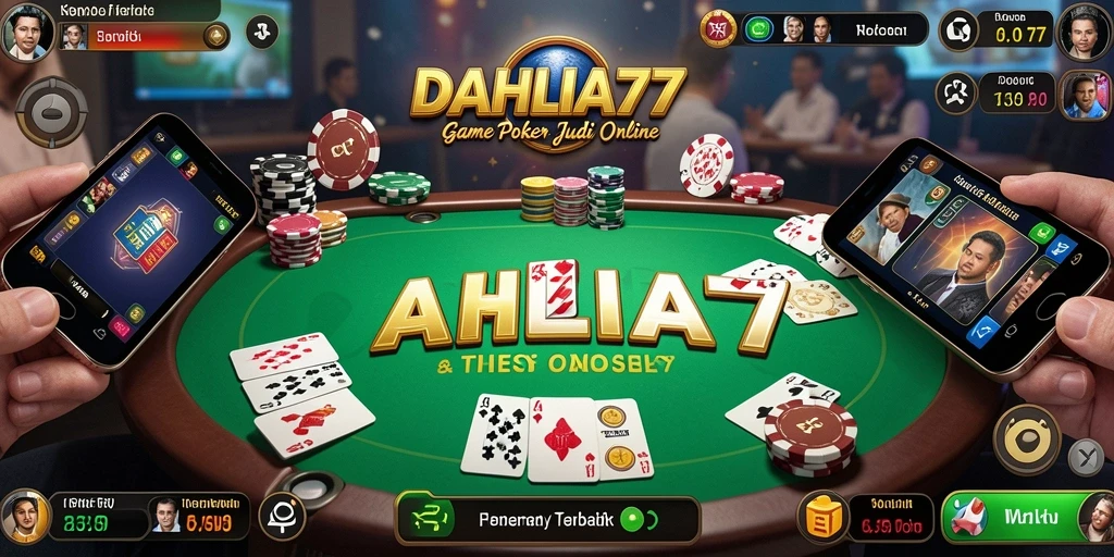 Tampilan gameplay Poker yang menegangkan di DAHLIA77.