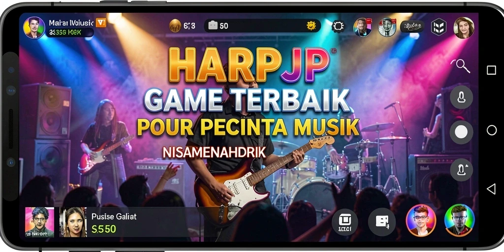 Tampilan gameplay unik di HARAPJP yang menghibur dan mendidik.