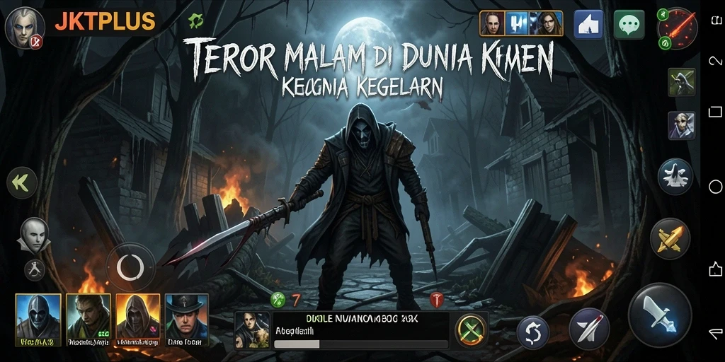 Tangkapan layar menakutkan dari gameplay <strong>JKTPLUS</strong> yang penuh kengerian dan ketegangan.