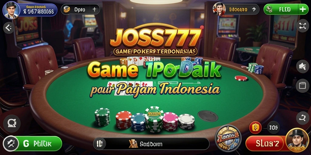 Tampilan gameplay Poker yang seru dan menarik di JOSS777.