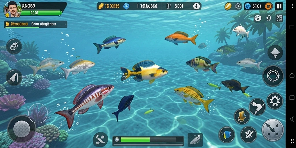 Screenshot KNO89 menampilkan aksi menembak ikan yang seru dan menyenangkan.