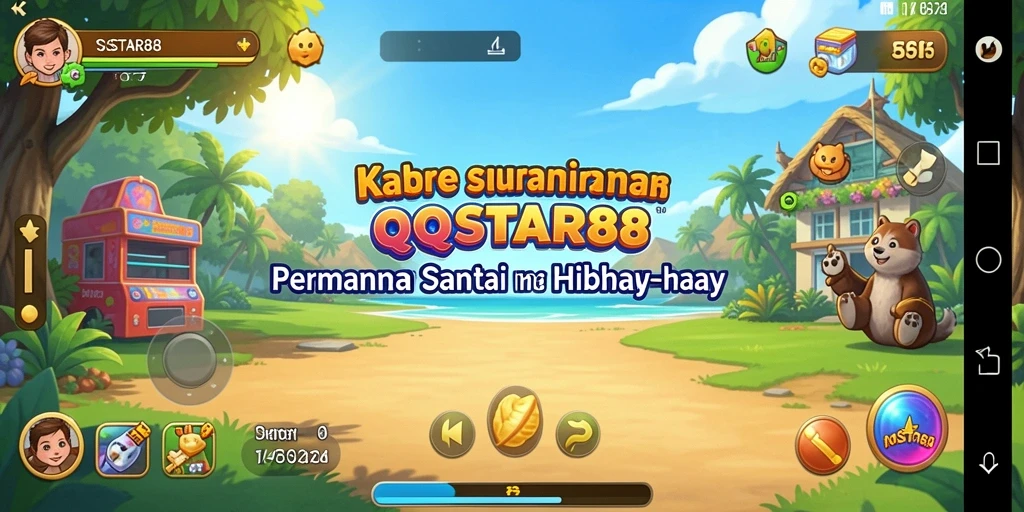 Tangkapan layar utama QQSTAR88 menunjukkan gameplay santai yang menarik.