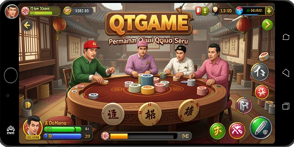 Tampilan permainan QiuQiu yang menawan di QTGAME.
