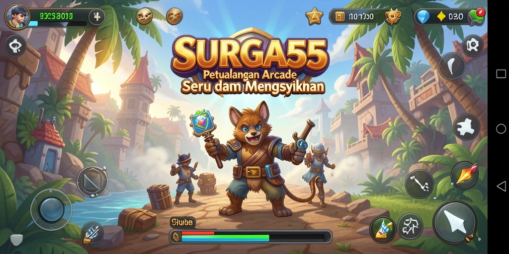 Screenshot SURGA55 menampilkan gameplay seru dan penuh aksi di dunia Arcade.