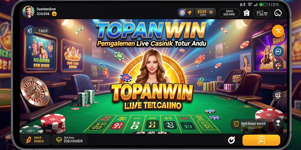 Tampilan menarik dari gameplay Live Casino di TOPANWIN.